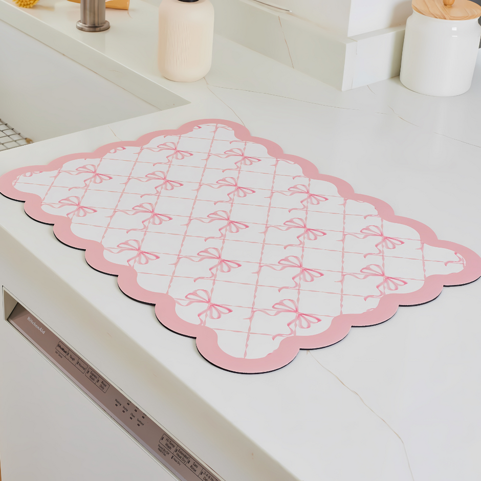 Bow Mat Watershed for Your Kitchen - High-Tech, Stylish Dish Dry Mats